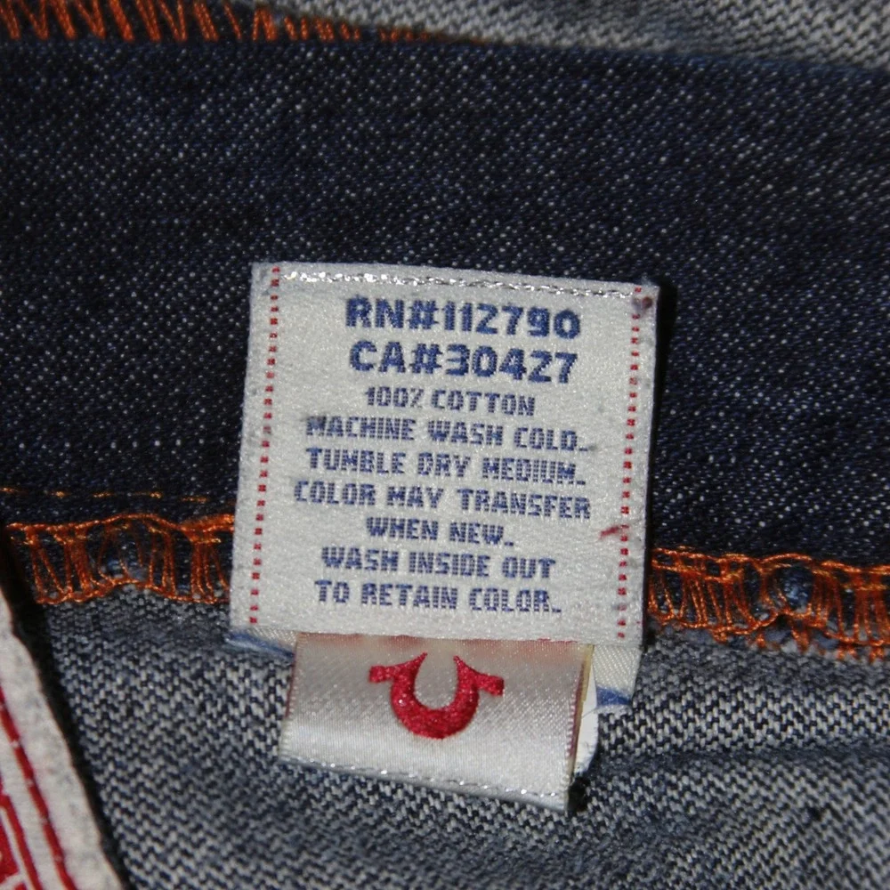 True‎ Religion Joey Koi Fish Embroidered Bobby Jeans Mens 36 Blue Rare Grail